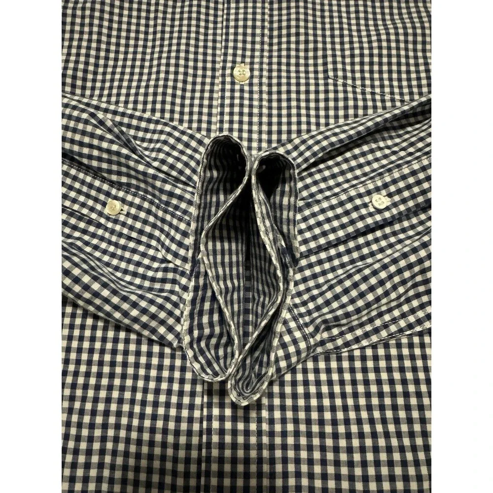 J Crew Shirt Mens Medium Button Down Shirt Checkered Long Sleeve Slim‎ Fit Large